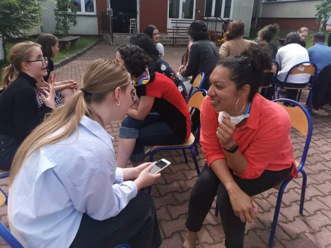 Polsko- ukraińsko- amerykańskie spotkanie w Szkole Dialogu.