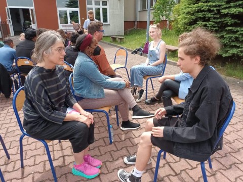 Polsko- ukraińsko- amerykańskie spotkanie w Szkole Dialogu.